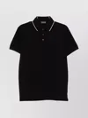 Emporio Armani Logo Cotton Polo Shirt In Black