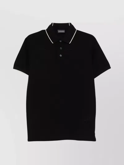 EMPORIO ARMANI COTTON LOGO POLO SHIRT