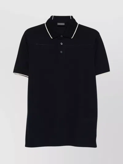 EMPORIO ARMANI COTTON LOGO POLO SHIRT