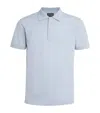 Emporio Armani Travel Essentials Cotton Polo In Pearl Blue