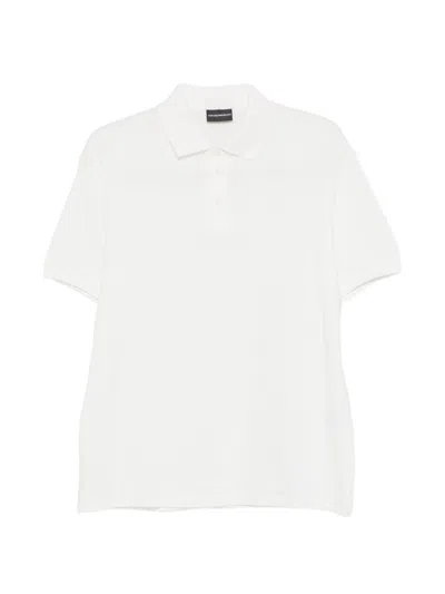 Emporio Armani Cotton Logo Polo In White