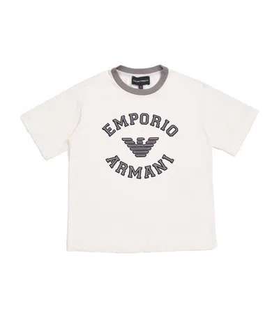 Emporio Armani Kids' Cotton Logo T-shirt (4-16 Years) In White