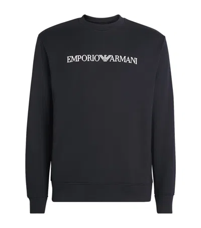 EMPORIO ARMANI COTTON-MODAL LOGO SWEATSHIRT