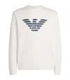 Emporio Armani Logo Print Long-sleeved Sweatshirt In White