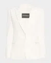 Emporio Armani Tailored Single-breasted Blazer In Rice