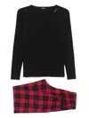 Emporio Armani Cotton Pajama Set In Red