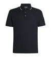 Emporio Armani Logo Cotton Polo Shirt In Black