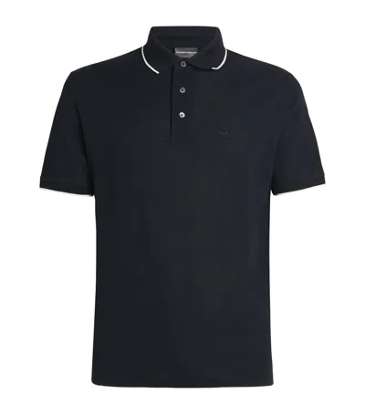 EMPORIO ARMANI COTTON PIQUÉ POLO SHIRT