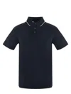 Emporio Armani Mporio Armani Ss Neck Polo Sn34 In Blu Scuro