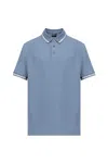 Emporio Armani Cotton Polo Shirt In Blue