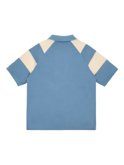 Emporio Armani Kids' Cotton Polo Shirt In Blue