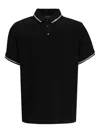 Emporio Armani Classic Piqué Polo Shirt With Polished Collar In Black
