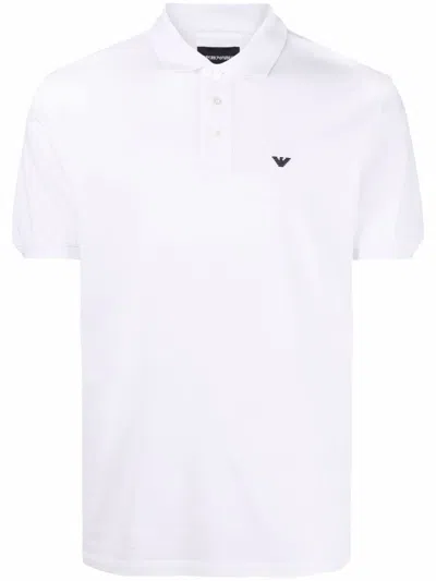 Emporio Armani Cotton Polo Shirt In White