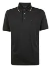 Emporio Armani Eagle Embroidery Piquet Polo Shirt In 0999