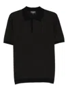 Emporio Armani Geometric-pattern Polo Shirt In Black