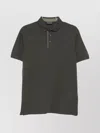 Emporio Armani Logo Cotton Polo Shirt In Black