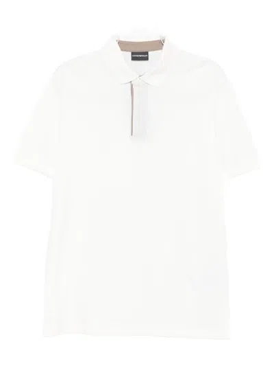 Emporio Armani Cotton Polo Shirt In White