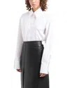 Emporio Armani Cotton Poplin Button Down Shirt In Optical White