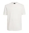 Emporio Armani White T-shirt With Logo On The Front Tone-on-tone In Cotton Man In Multi