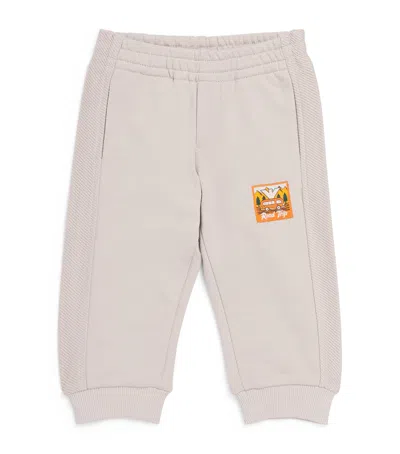 Emporio Armani Kids' Cotton Road Trip Sweatpants In Neutral