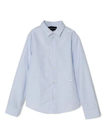 Emporio Armani Cotton Shirt In ブルー