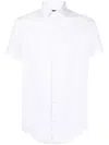 Emporio Armani Camicia Bianca In Jersey Misto Lyocell In White