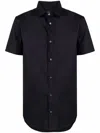 Emporio Armani Slim Fit Button Down Shirt In Black