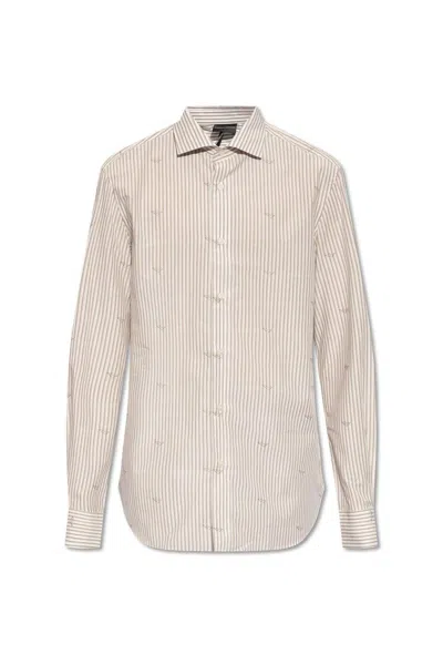 Emporio Armani Cotton Shirt In Neutral
