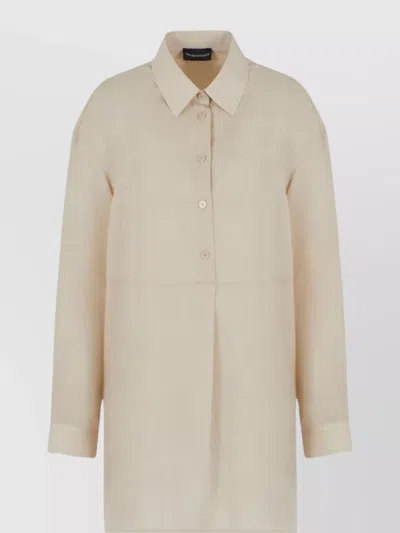 Emporio Armani Button-front Blouse In Neutrals