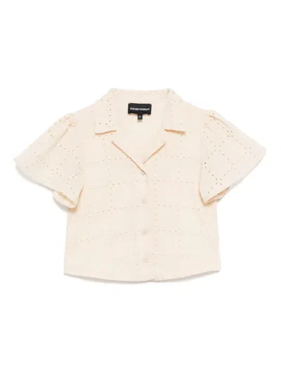 Emporio Armani Babies' Klassisches Hemd In Neutral