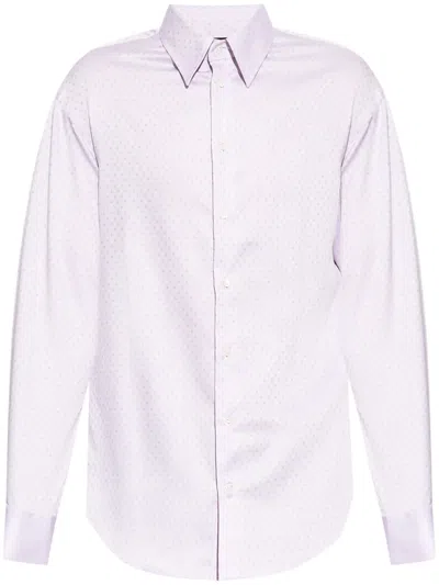 Emporio Armani Long Sleeve Shirt In Rosa
