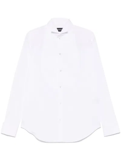 Emporio Armani Cotton Shirt In Weiss