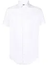 Emporio Armani Camicia Bianca In Jersey Misto Lyocell In White