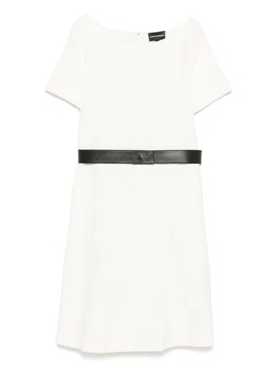 Emporio Armani Cotton Short Dress In White