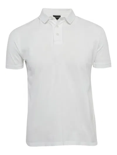 Pre-owned Emporio Armani Cotton Short-sleeve Polo Shirt In White