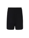 Emporio Armani Logo-band Track Shorts In Black
