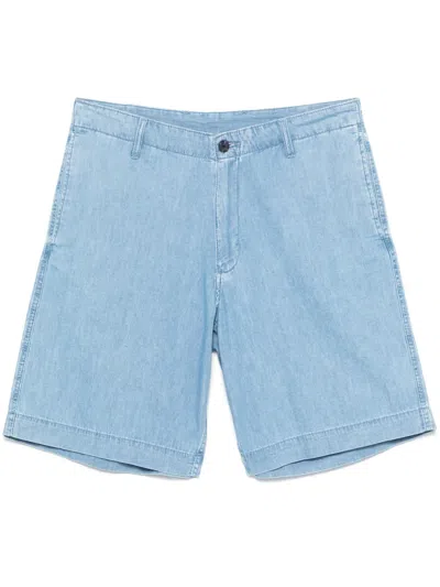 Emporio Armani Cotton Shorts In Blue