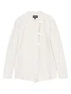 Emporio Armani Cotton Single-breasted Jacket In White