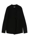 Emporio Armani Cotton Single-breasted Jacket In Black