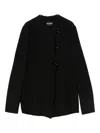 Emporio Armani Cotton Single-breasted Jacket In Black