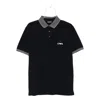 Emporio Armani Piqué Polo Shirt With Super-embossed Ea Embroidery In Black