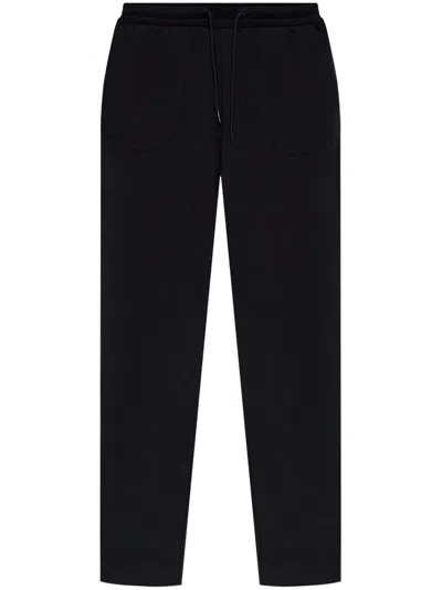 Emporio Armani Logo-appliqué Track Pants In Black