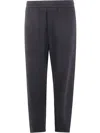 Emporio Armani Man Pants Black Size Xs Modal, Wool In Gray
