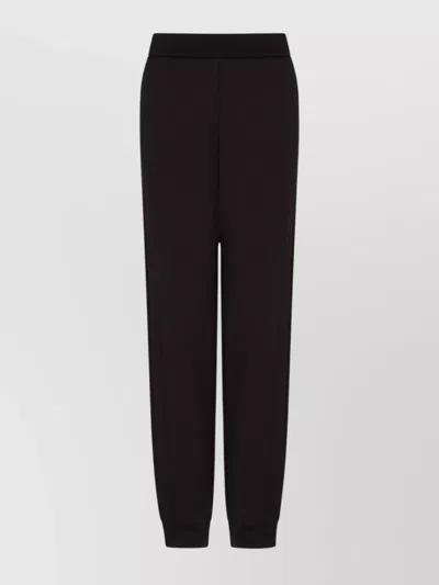 EMPORIO ARMANI COTTON SWEATPANTS WITH ELASTIC WAISTBAND AND RIBBED ANKLES