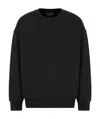 Emporio Armani Cotton Sweatshirt In Black