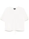 Emporio Armani Crew Neck Cotton T-shirt With Drawstring Hem