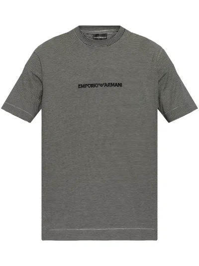 Emporio Armani Cotton T-shirt In Black