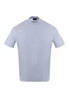 Emporio Armani Cotton T-shirt In Celeste Polvere