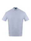 Emporio Armani Cotton T-shirt In Celeste Polvere