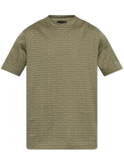Emporio Armani Cotton T-shirt In Green